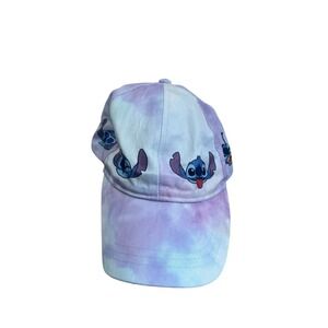 DIsney Lilo and‎ Stitch Girls Hat Tie Dye Purple Blue Graphic Baseball Cap